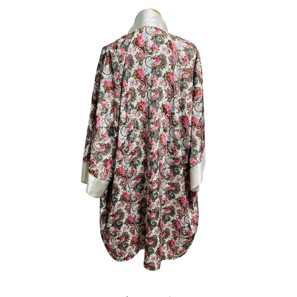 Vintage Victorias Secret Wemens One Size Floral Satin & Robe And Nightgown Set - Picture 4 of 10